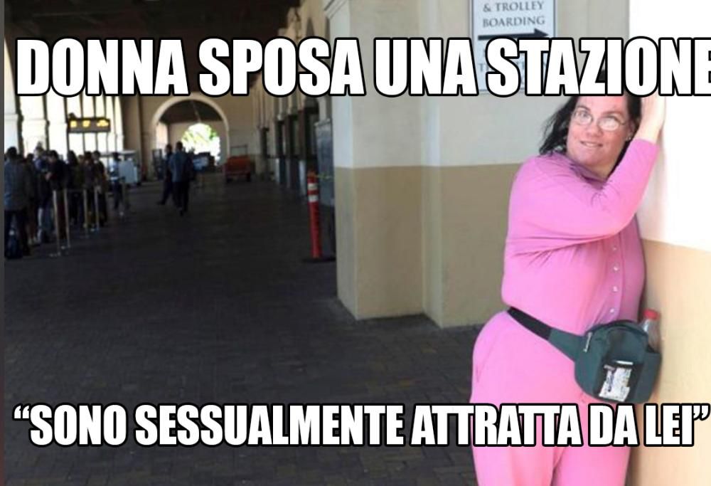 DONNA SPOSA UNA STAZIONE: “SONO SESSUALMENTE ATTRATTA DA LEI”