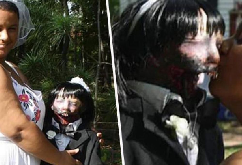 Donna sposa una bambola Zombie. “Ora il mio mondo è completo”.
