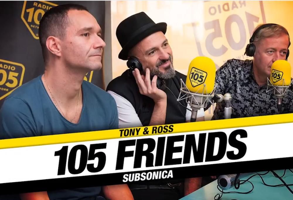 I Subsonica a 105 Friends: “Siamo fieri di esserci ancora e avere ancora voglia”
