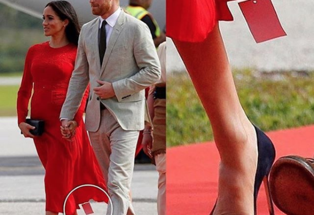 Meghan Markle sfoggia un abito con il cartellino ancora attaccato