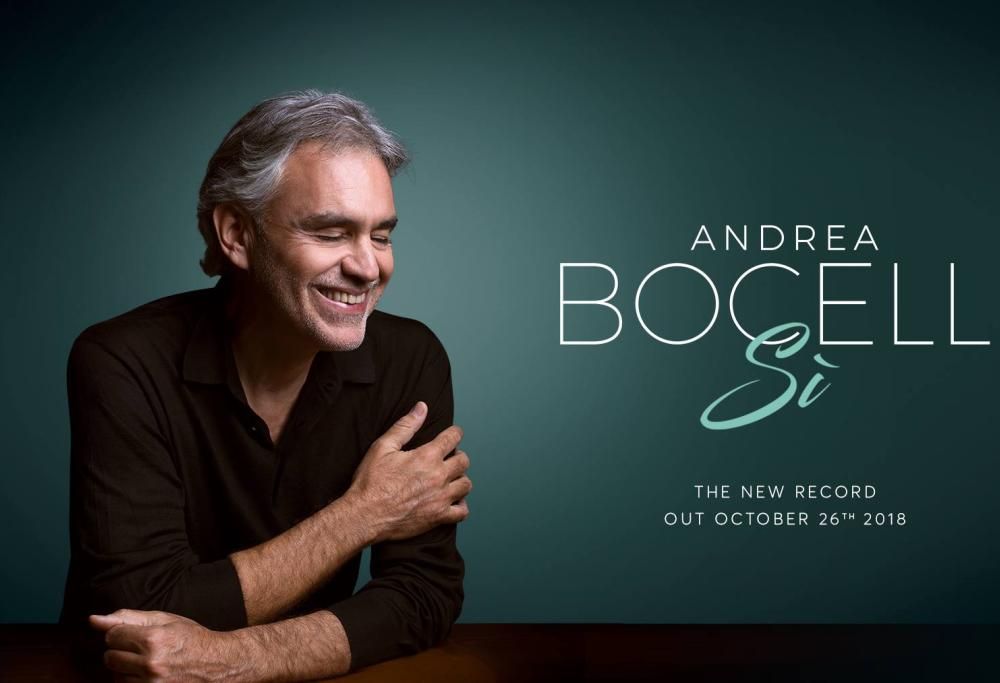 È uscito “Sì”, il nuovo album di Andrea Bocelli. Nel disco anche Dua Lipa e Ed Sheeran