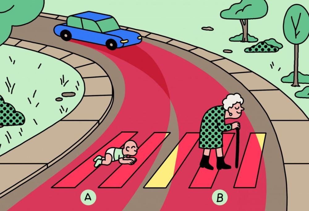 Tra un bimbo e un’anziana, chi dovrebbe salvare una macchina senza conducente?