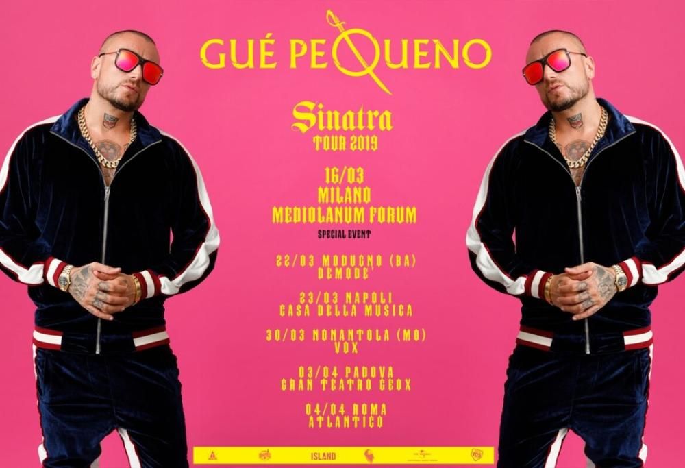 Gué Pequeno, annunciati tutti gli appuntamenti live del “Sinatra Tour 2019”
