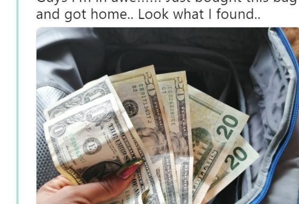 Donna nigeriana compra una borsa usata e ci trova dentro i soldi!