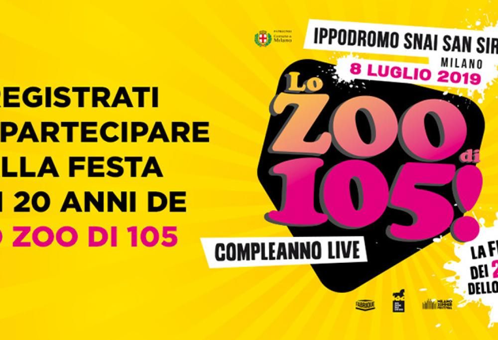 Arriva la Festa dei 20 anni de Lo Zoo di 105!
