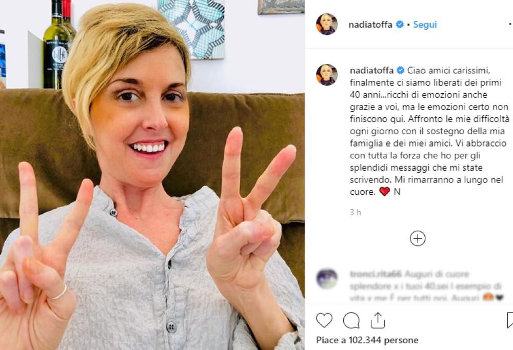 Nadia Toffa spegne 40 candeline: ecco il bilancio della sua vita