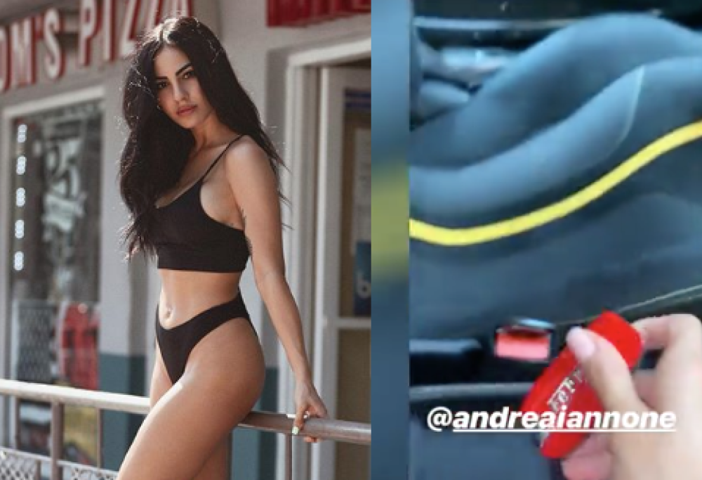 Giulia De Lellis gira un video nella Ferrari di Iannone e fa infuriare i fan