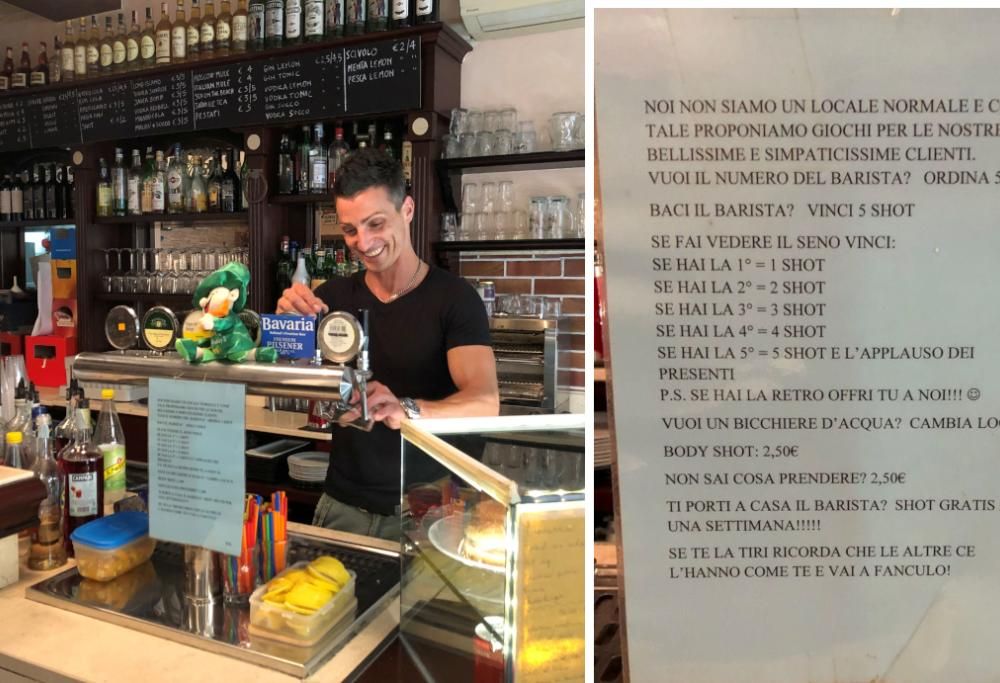 “Se mostri il seno bevi gratis”: infuria la polemica sul cartello di un bar