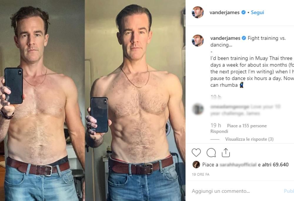 “Boxe vs danza”: James Van Der Beek mostra i risultati delle ore di ballo