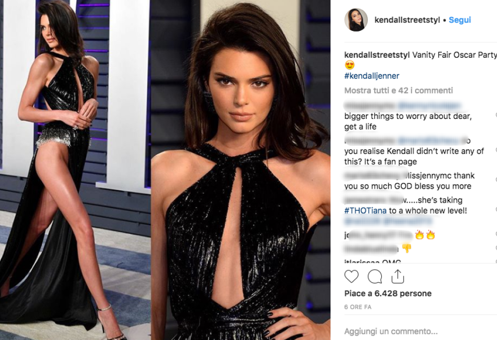 Kendall Jenner super sexy (e senza mutande) alla Notte degli Oscar: le foto