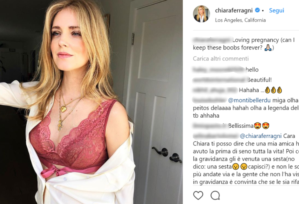 Chiara Ferragni:  “Posso avere questo seno per sempre?”