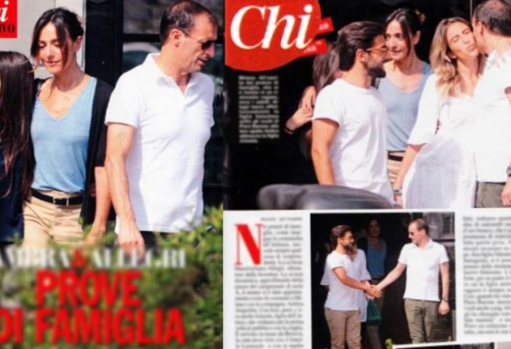 Ambra e Allegri fanno le “prove” di famiglia