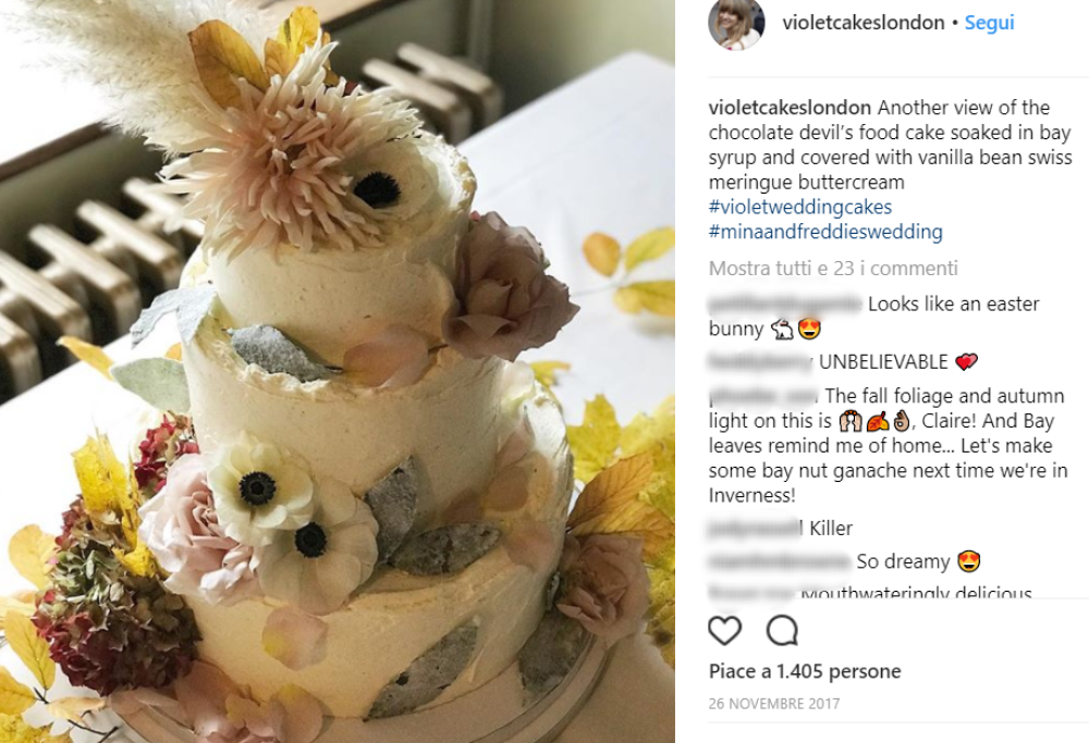 Svelata la torta nuziale di Harry e Meghan