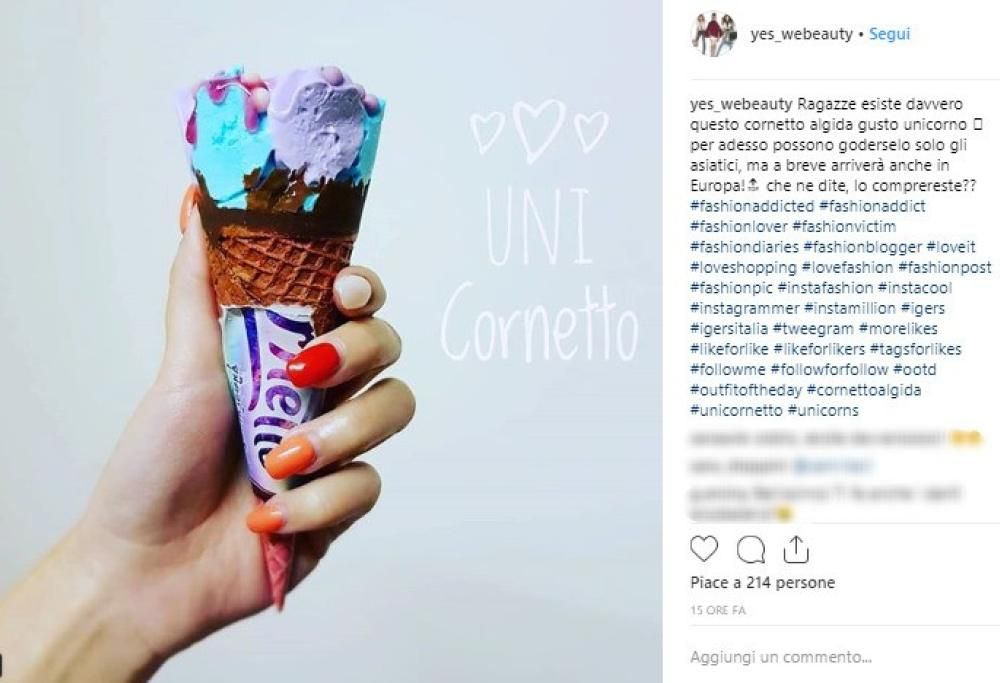 È Unicornetto-mania: Algida mette in commercio il gelato al gusto unicorno