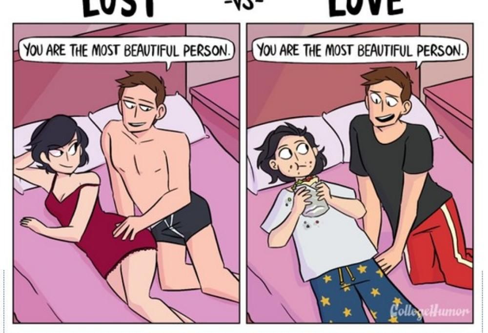 Le differenze tra desiderio e amore, spiegate con le vignette