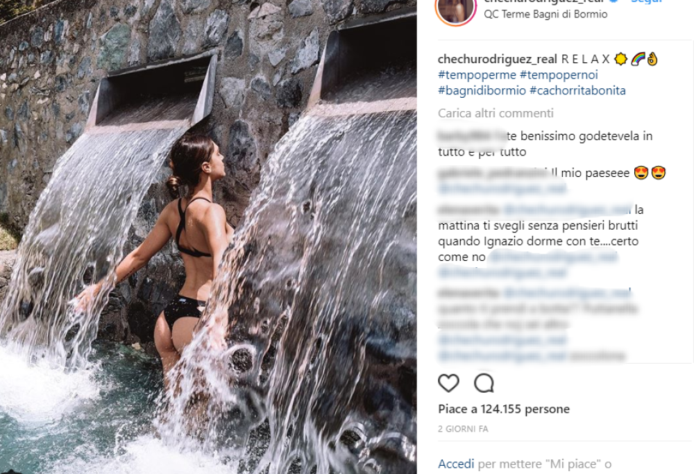 Cecilia Rodriguez: la foto super hot alle terme conquista il web