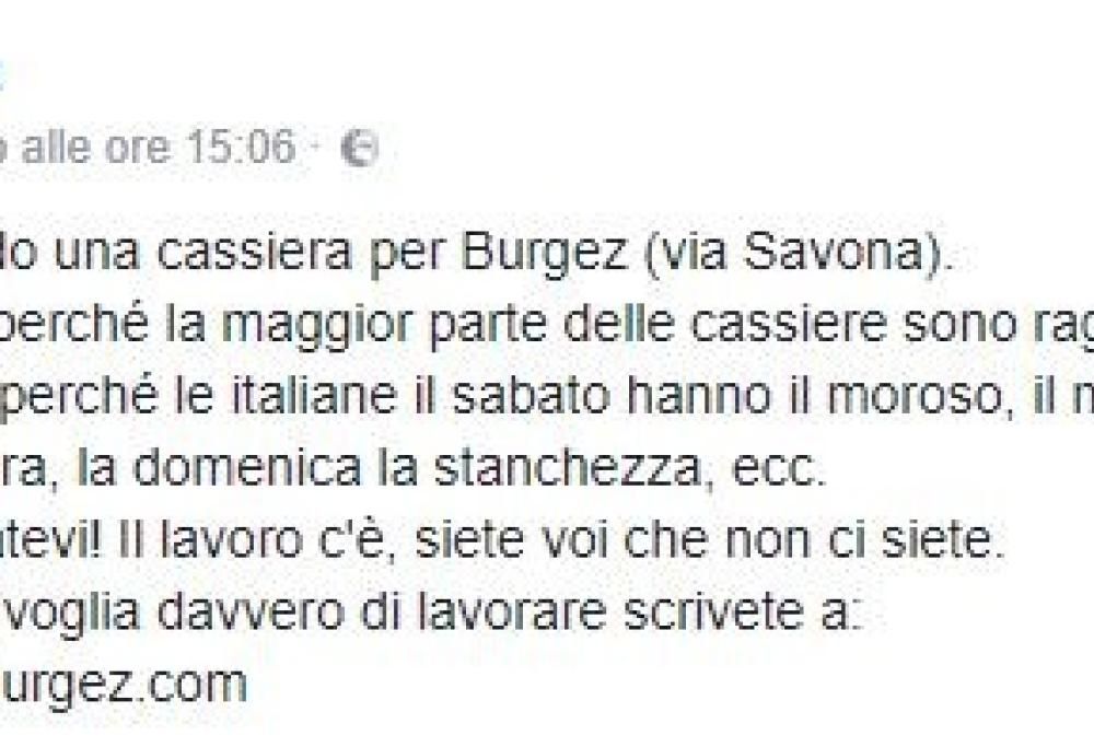 L’annuncio di lavoro del fast-food che ha fatto infuriare tutti