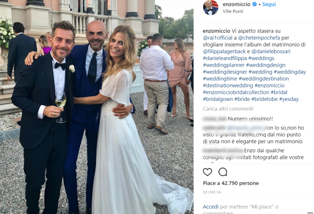 Ecco tutti gli ospiti del matrimonio da favola di Daniele Bossari e Filippa Lagerback