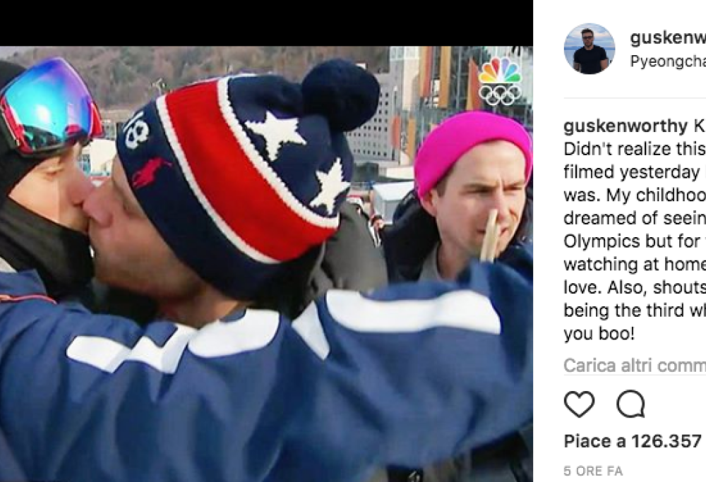 Olimpiadi invernali: il bacio di Gus Kenworthy e Matthew Wilkas contro l’omofobia