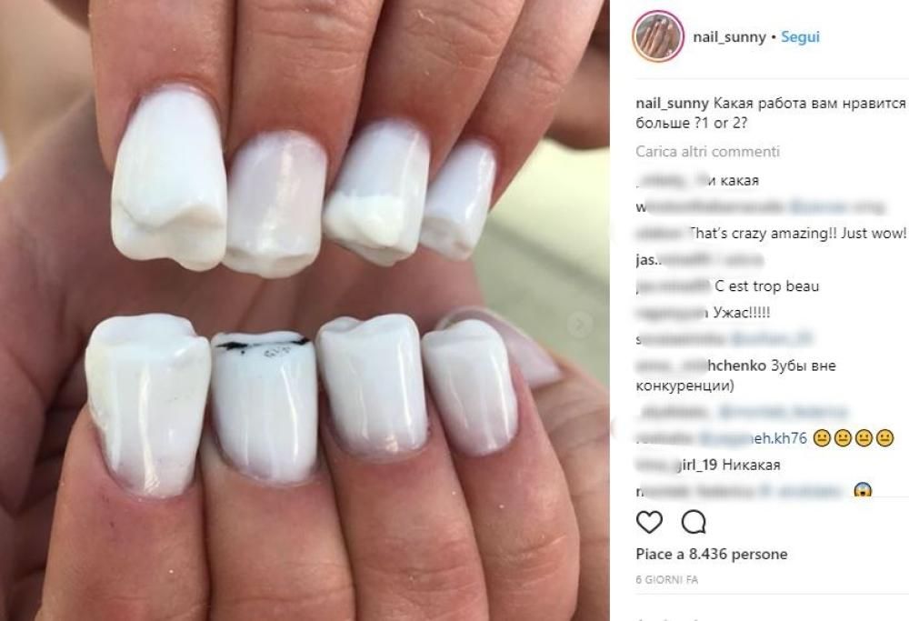 Unghie a forma di denti: ecco la nuova tendenza beauty