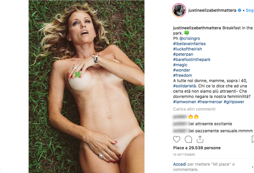 Justine Mattera: “Non poserò mai più senza mutande”