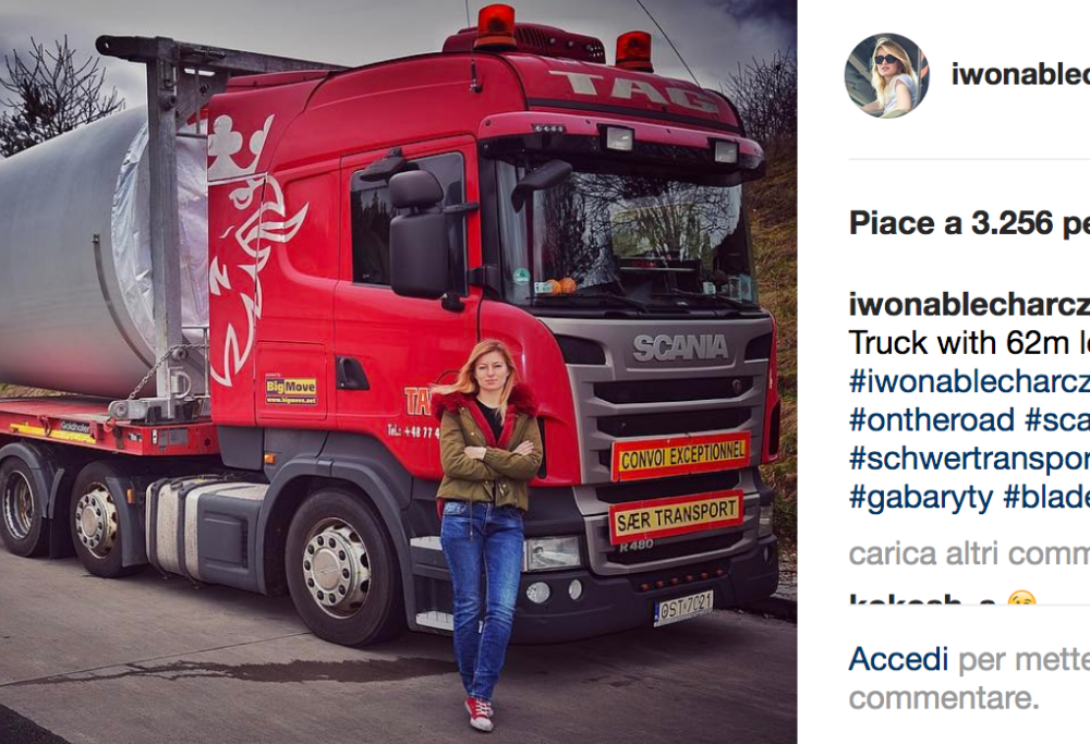 Iwona, la sexy camionista polacca che ha conquistato il web