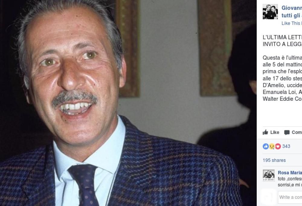 Paolo Borsellino: 25 anni fa l’attentato di via D’Amelio