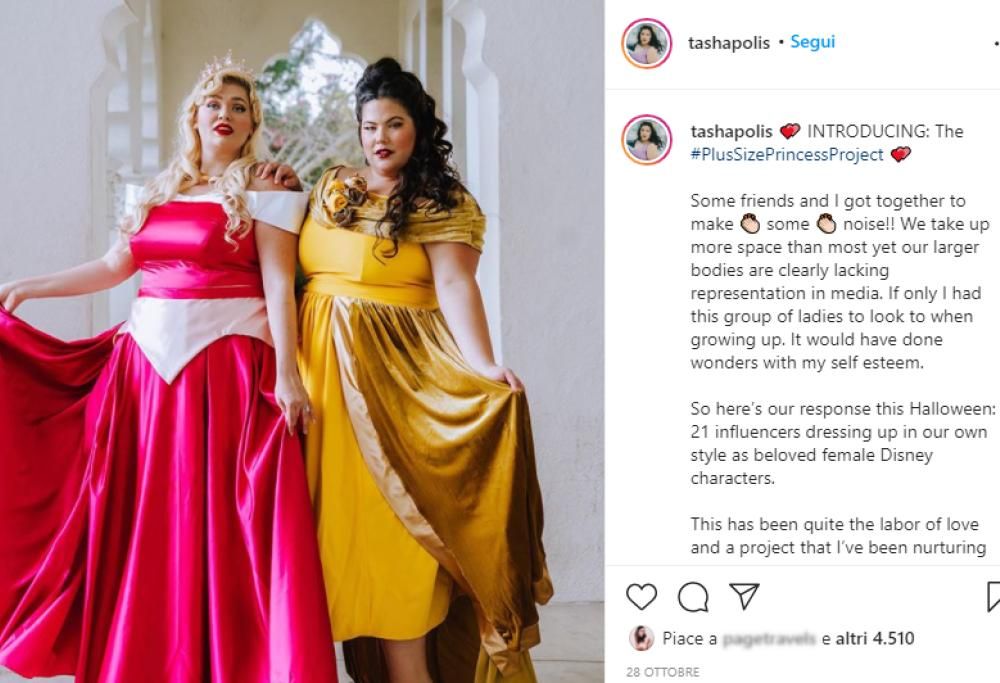 Modelle plus size si trasformano in splendide principesse Disney