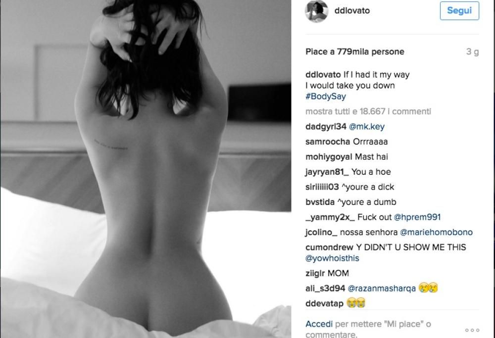 Demi Lovato: supersexy su Instagram dopo l’uscita di “Body Say”. Guarda le foto