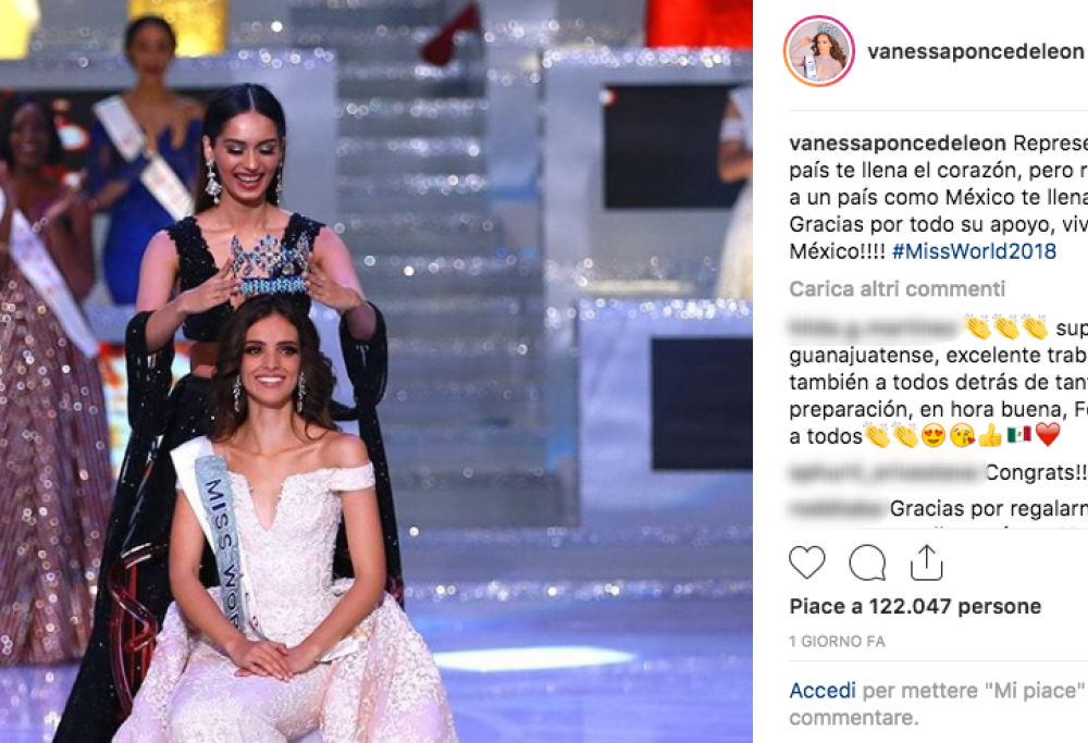 Ecco Vanessa Ponce de Leon, la nuova Miss Mondo