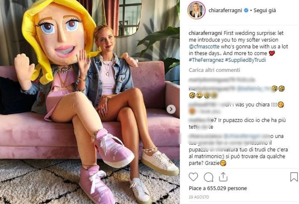 Ferragnez: ecco chi c’era dentro le mascotte di Chiara e Fedez