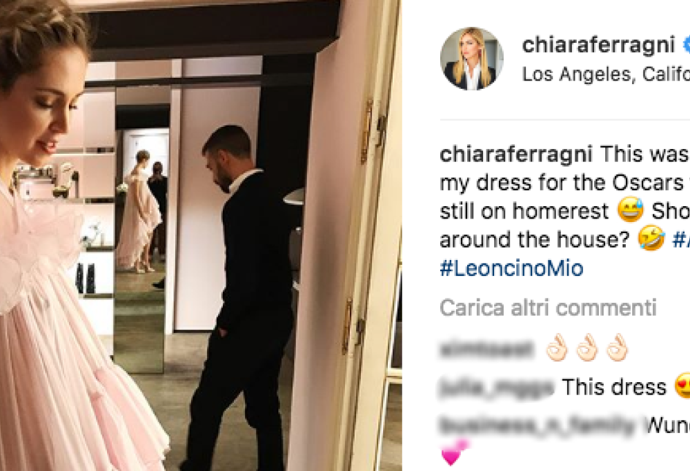 Chiara Ferragni: “Questo doveva essere il mio abito per gli Oscar”