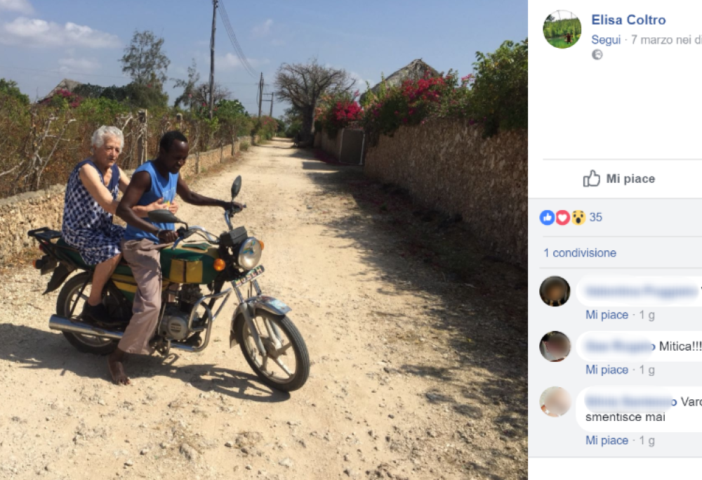 Nonna Irma: eccola mentre fa volontariato in Kenya