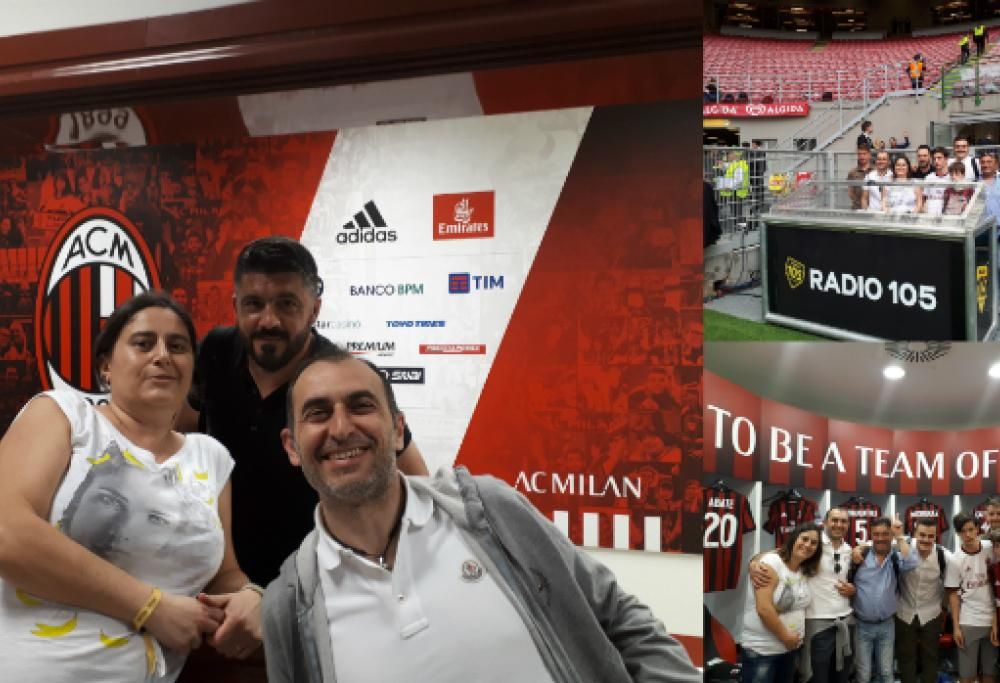 105 Giornata Rossonera: i vincitori del nostro concorso a San Siro con i giocatori del Milan