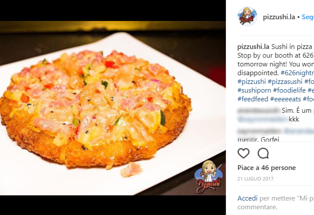 In America nasce la PizzaSushi: l’esperimento culinario che unisce pizza e sushi