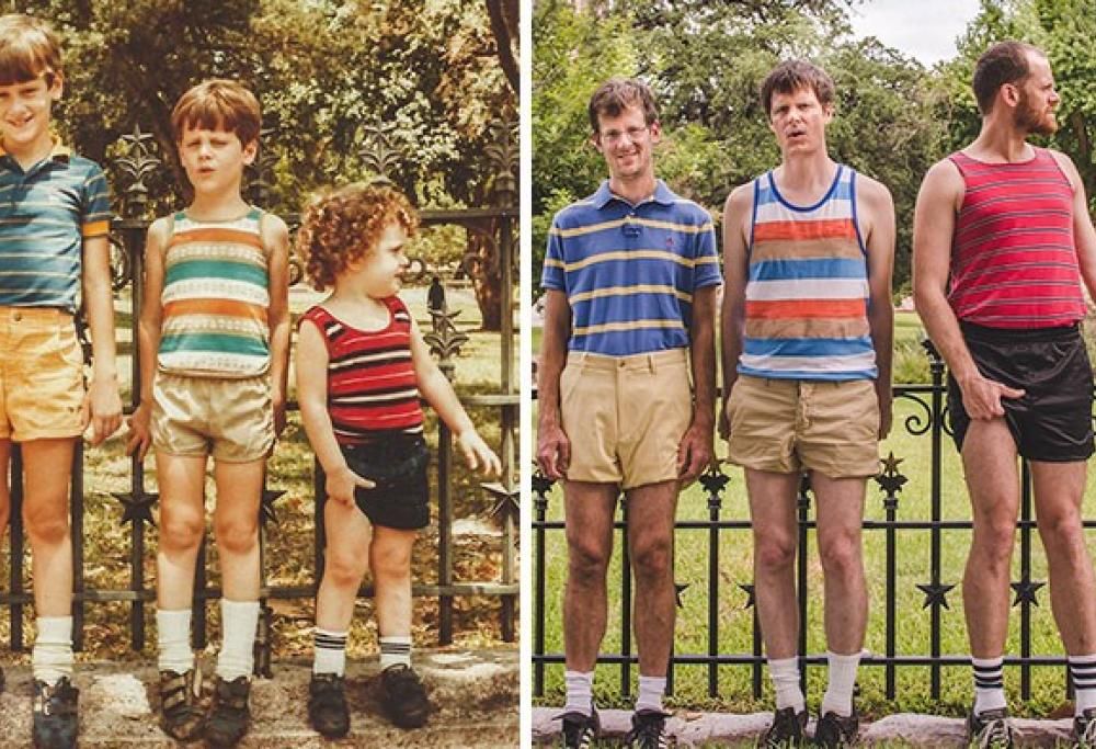 Foto di ieri e di oggi: stessa situazione, ma tanti anni dopo