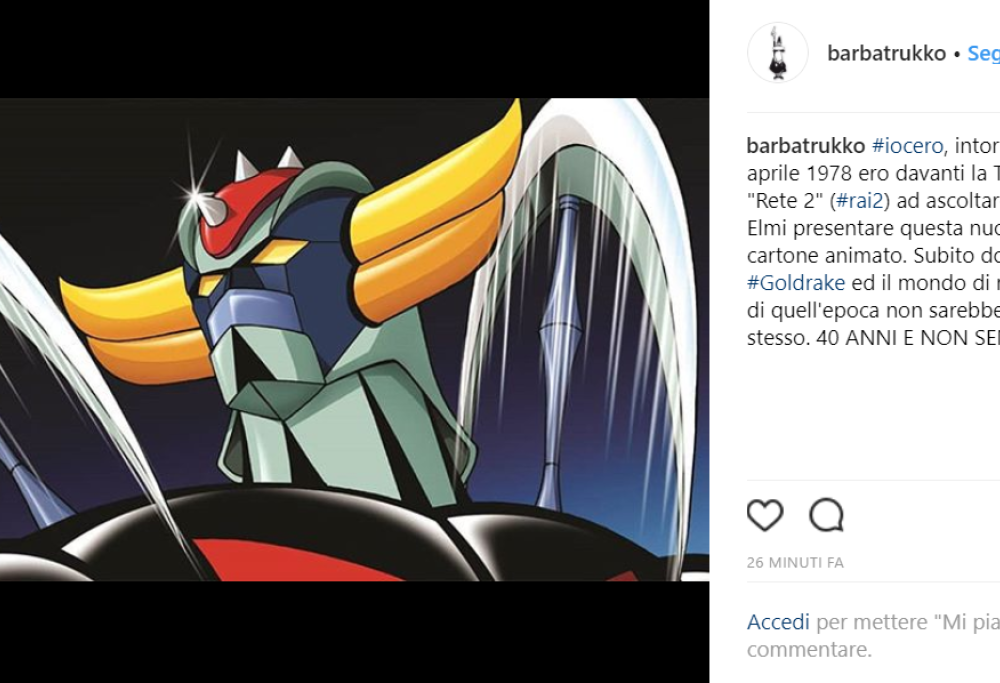 Goldrake compie 40 anni: tanti auguri al cartone giapponese che “un cuore umano ha”