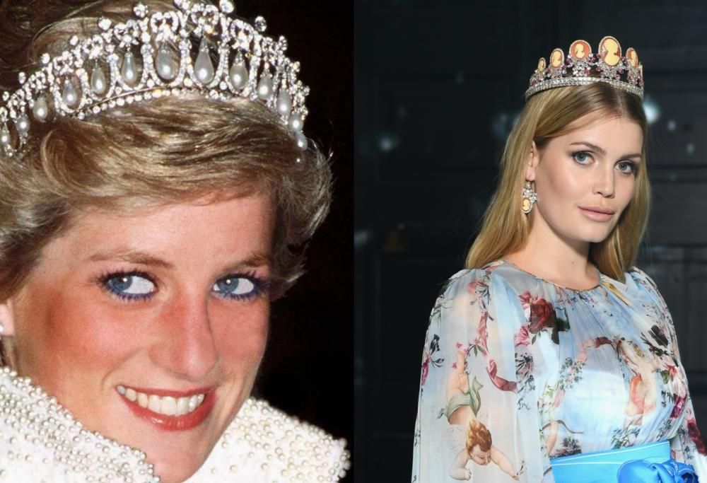 Kitty Spencer, nipote di lady Diana, sfila per Dolce&Gabbana indossando una corona
