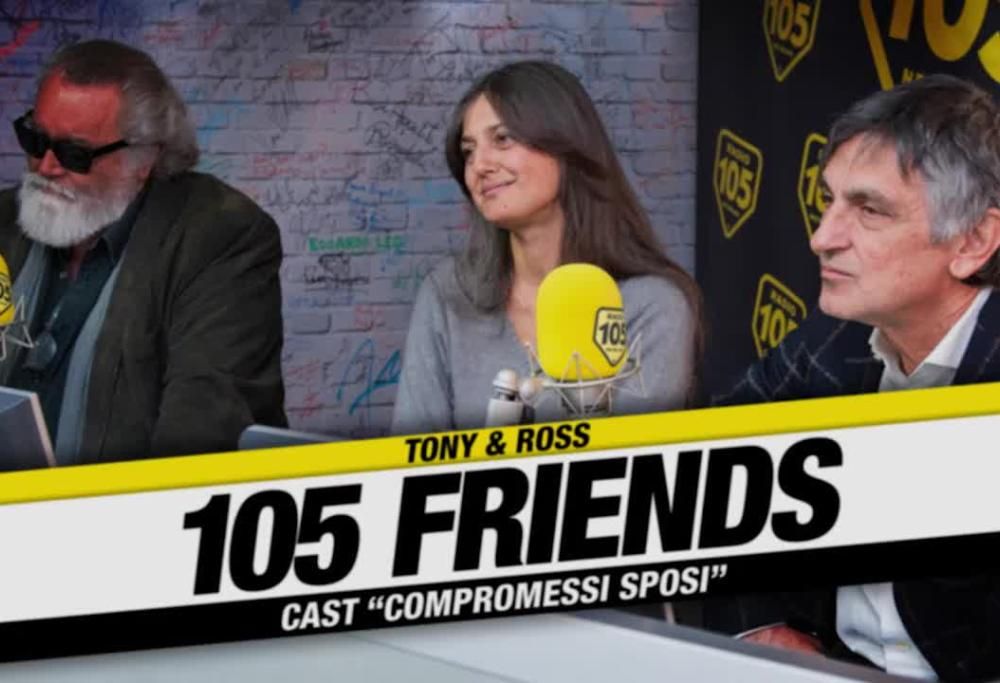 Diego Abatantuono, Vincenzo Salemme e Rosita Celentano, presentano “Compromessi sposi” a 105 Friends