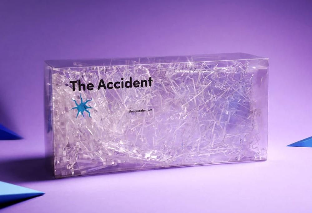 Un altro puzzle trasparente ancora più impossibile? Si chiama “l’incidente” ed ha 215 pezzi