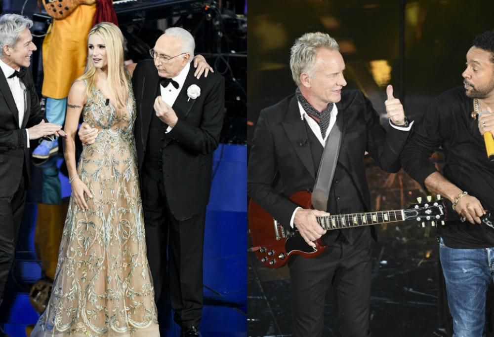 Sanremo 2018, seconda serata: il nude look della Hunziker, Sting & Shaggy e il caso Meta – Moro. Le foto
