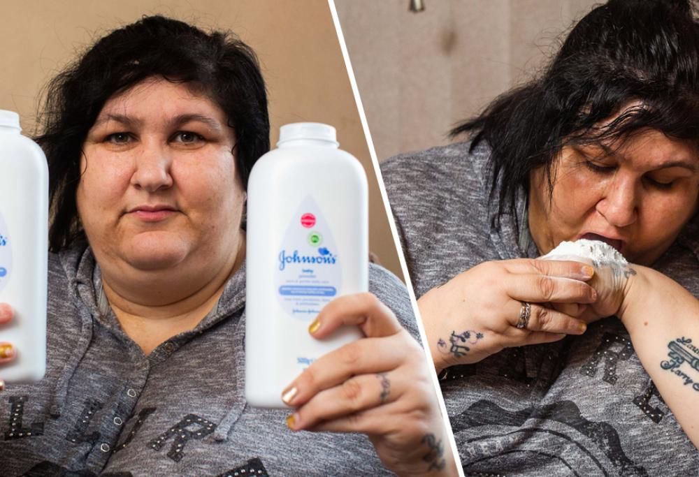 Donna inglese mangia talco e spende un capitale!