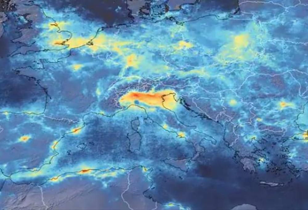 Le immagini satellitari mostrano un declino sull’inquinamento in Italia durante la quarantena