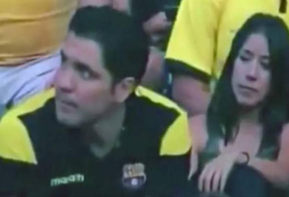 Viene immortalato dalla Kiss Cam, ma stava tradendo la compagna in diretta!