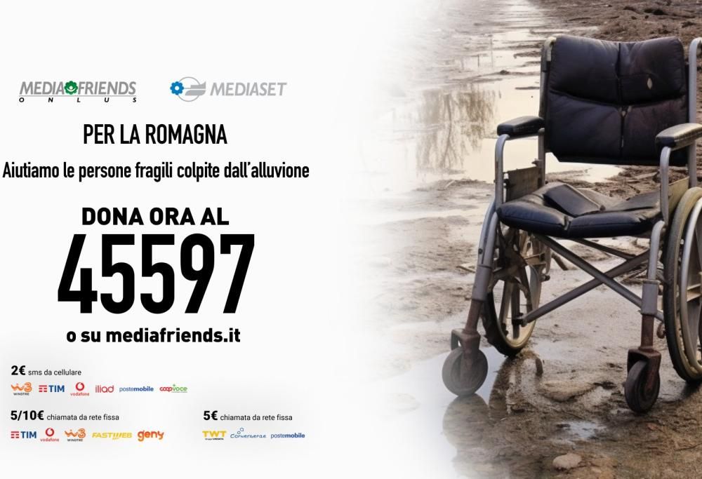 “MEDIASET PER LA ROMAGNA”: insieme per aiutare le persone fragili colpite dall’alluvione