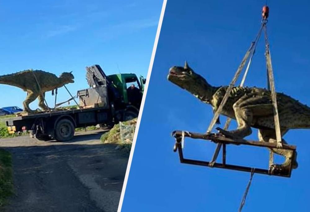 Papà ordina accidentalmente online un dinosauro lungo sei metri per il figlio