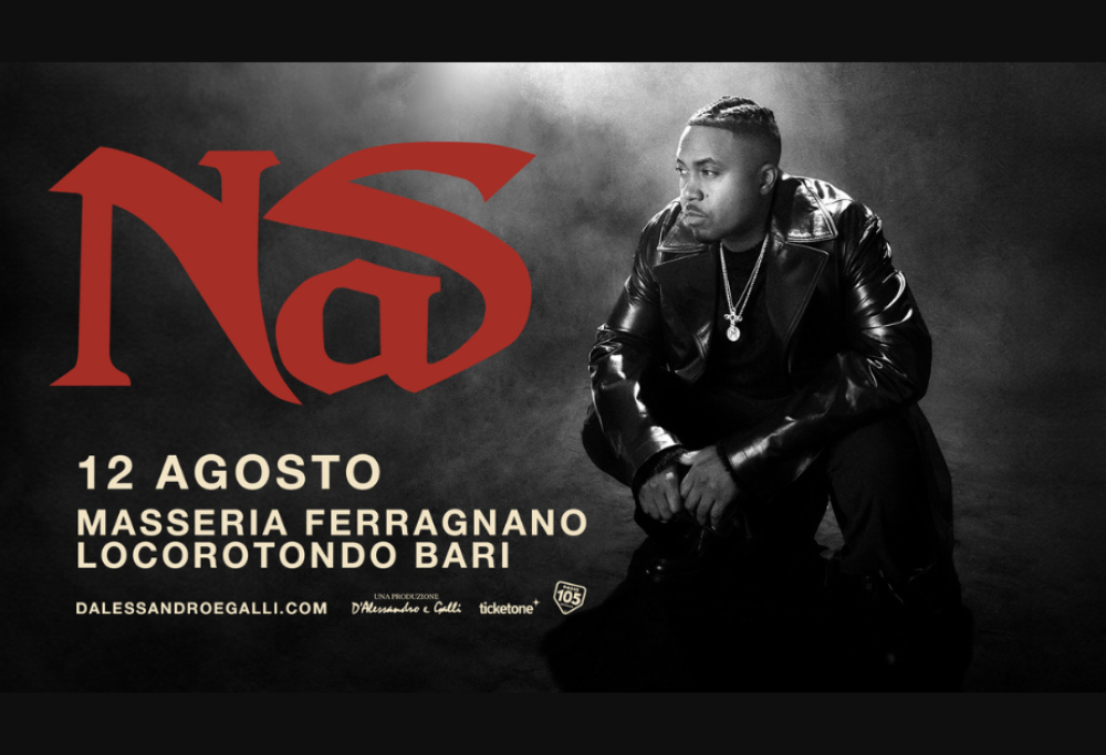 NAS ARRIVA IN PUGLIA PER IL SUO UNICO CONCERTO ITALIANO DEL 2024