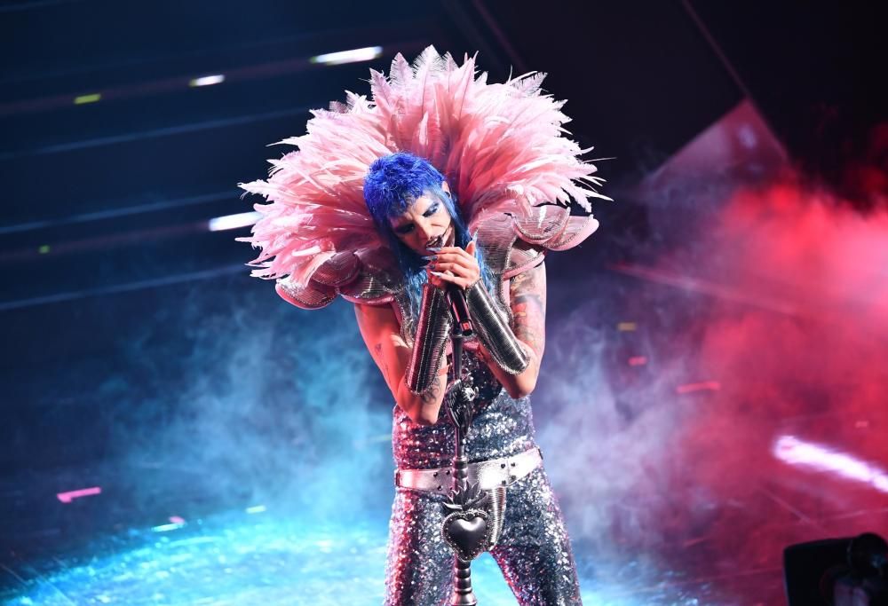 Achille Lauro e le lacrime di sangue sul palco di Sanremo