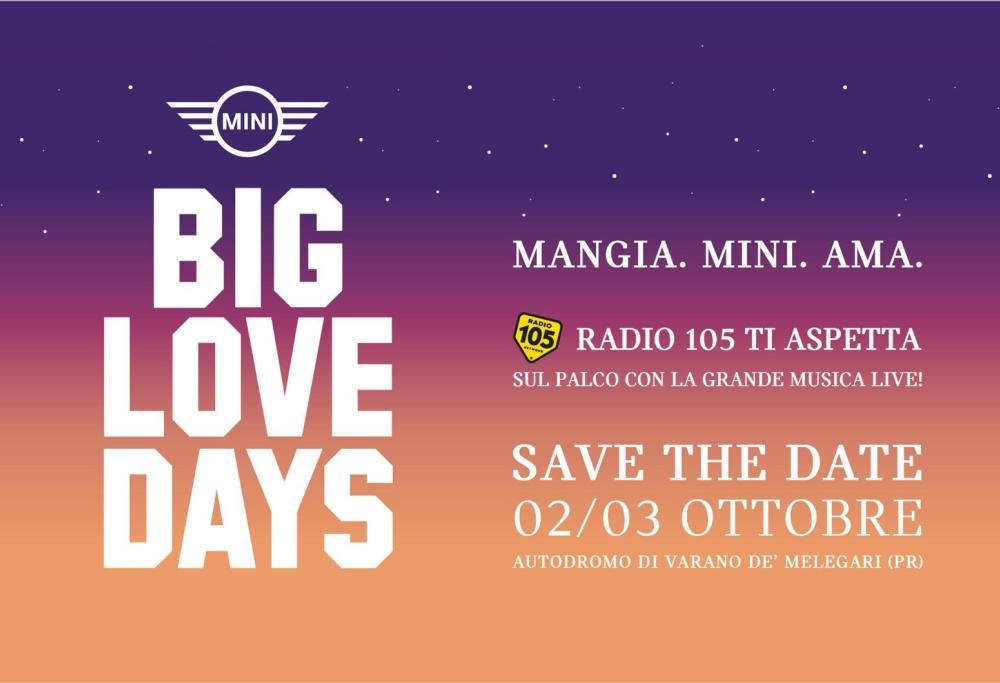 Arrivano i MINI Big Love Days (e siete tutti invitati!)
