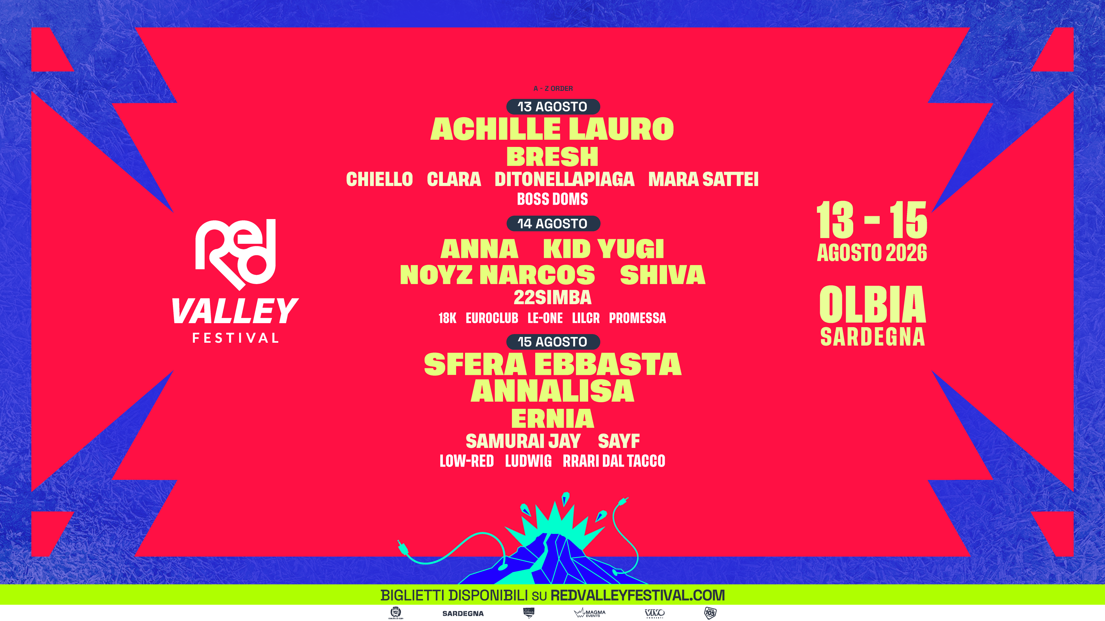 Red Valley Festival 2026: la line-up completa
